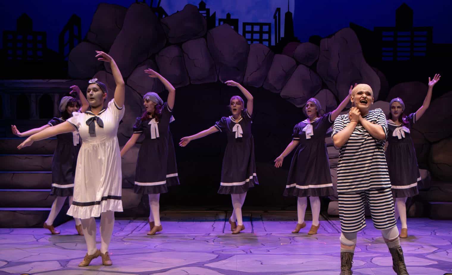 Dancers from the grave in The Addams Family at Mount Holyoke College through Nov 4, 2024. Tom Kelleher photos.